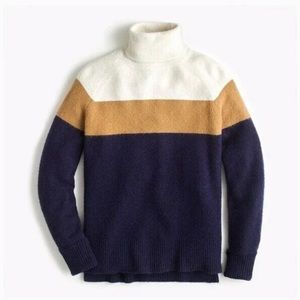 J. Crew Women's Merino Wool Alpaca Colorblock Sweater